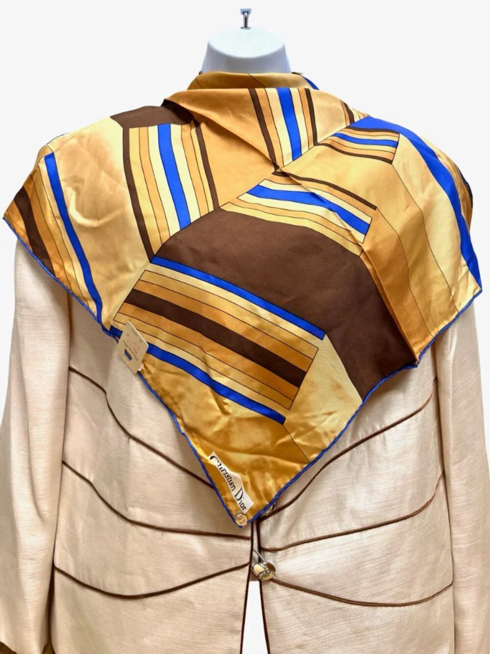New-Christian Dior  silk Satin Neck-kerchief 20
